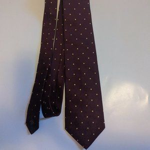 Brooks Brothers XL Burgundy and Gold Tie
